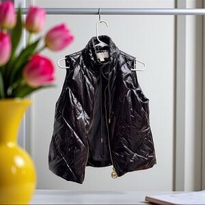 Michael Kors Shiny Black Vest